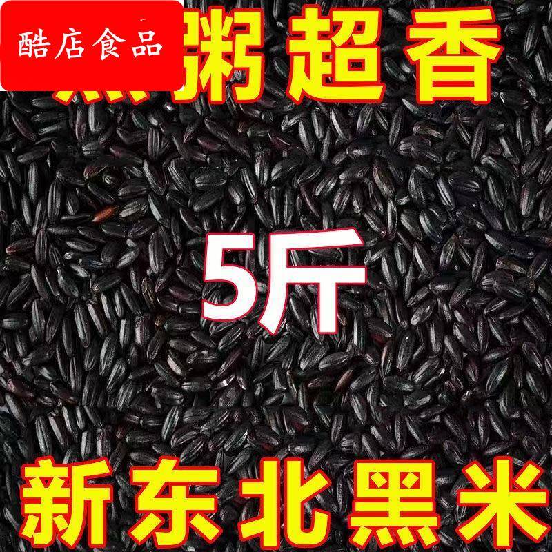 东北新黑米10斤无染色黑大米黑糯米五谷杂粮黑香米粥3斤特价