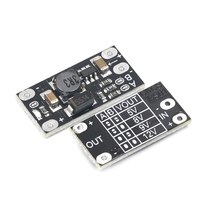 3.7V转12V迷你DC-DC升压模块 支持5V/8V/9V/12V输出 锂电池升压