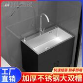 房洗菜盆上放 03实 厨置物架支架农加深简易出租单双水洗槽白色