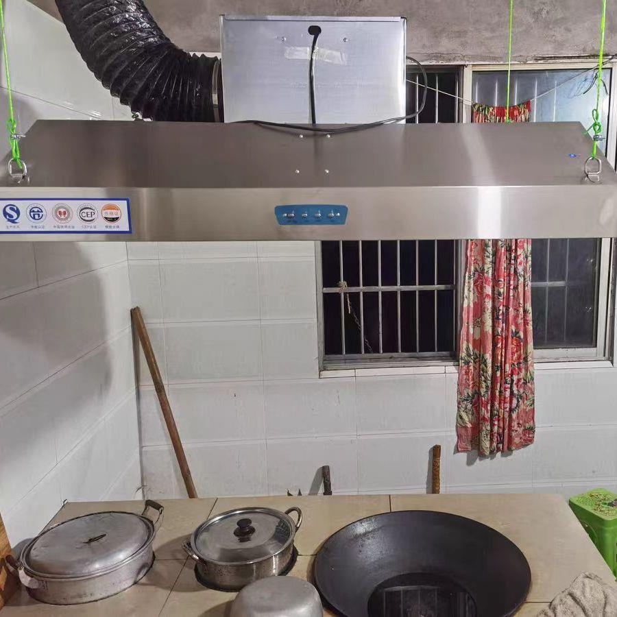 农村柴火灶大功率抽烟机不锈钢排烟罩小型饭店家用土灶厨房油烟罩