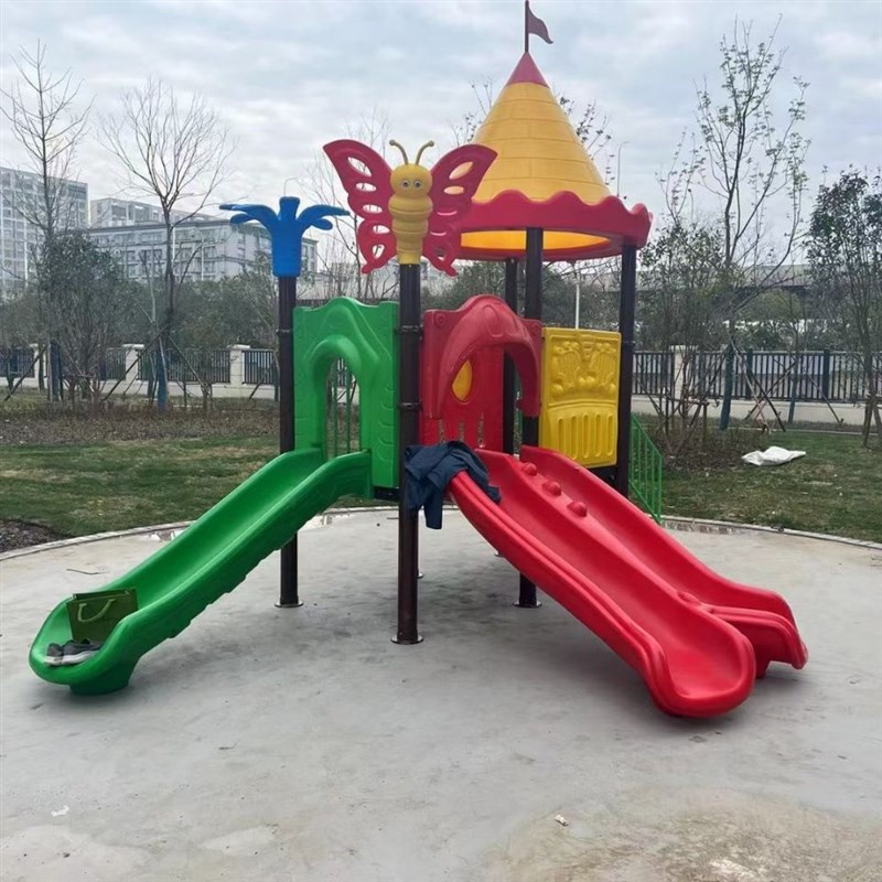 公园小区游乐设施滑滑梯儿童乐园秋千组合攀爬架塑料滑坡