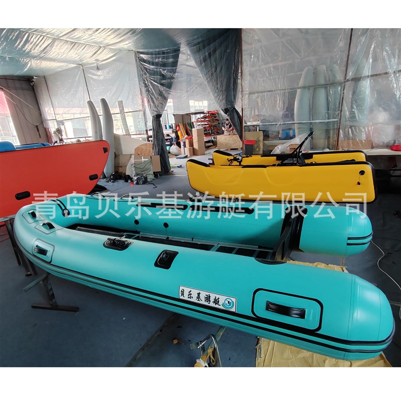 ME-330橡皮艇冲锋舟加厚PVC充气艇碳纤维底板户外皮划艇钓鱼船