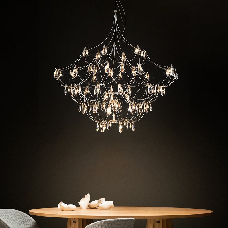 意大利设计师款水晶吊灯现代轻奢酒店别墅客厅餐厅灯店铺家用灯具