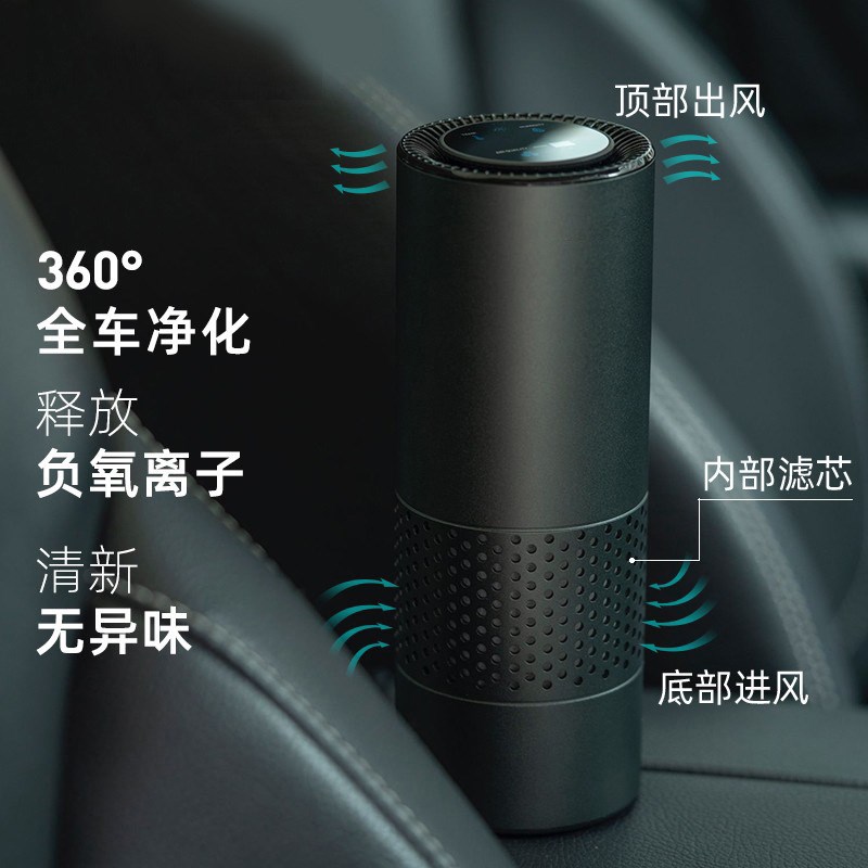 智能手势感应车载桌面空气净化器除雾霾烟味臭味甲醛负离子氧吧