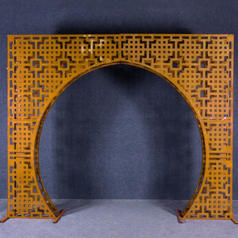 婚庆中华门道具铁艺中式中国风现场布置屏风路引婚礼摆件结婚拱门