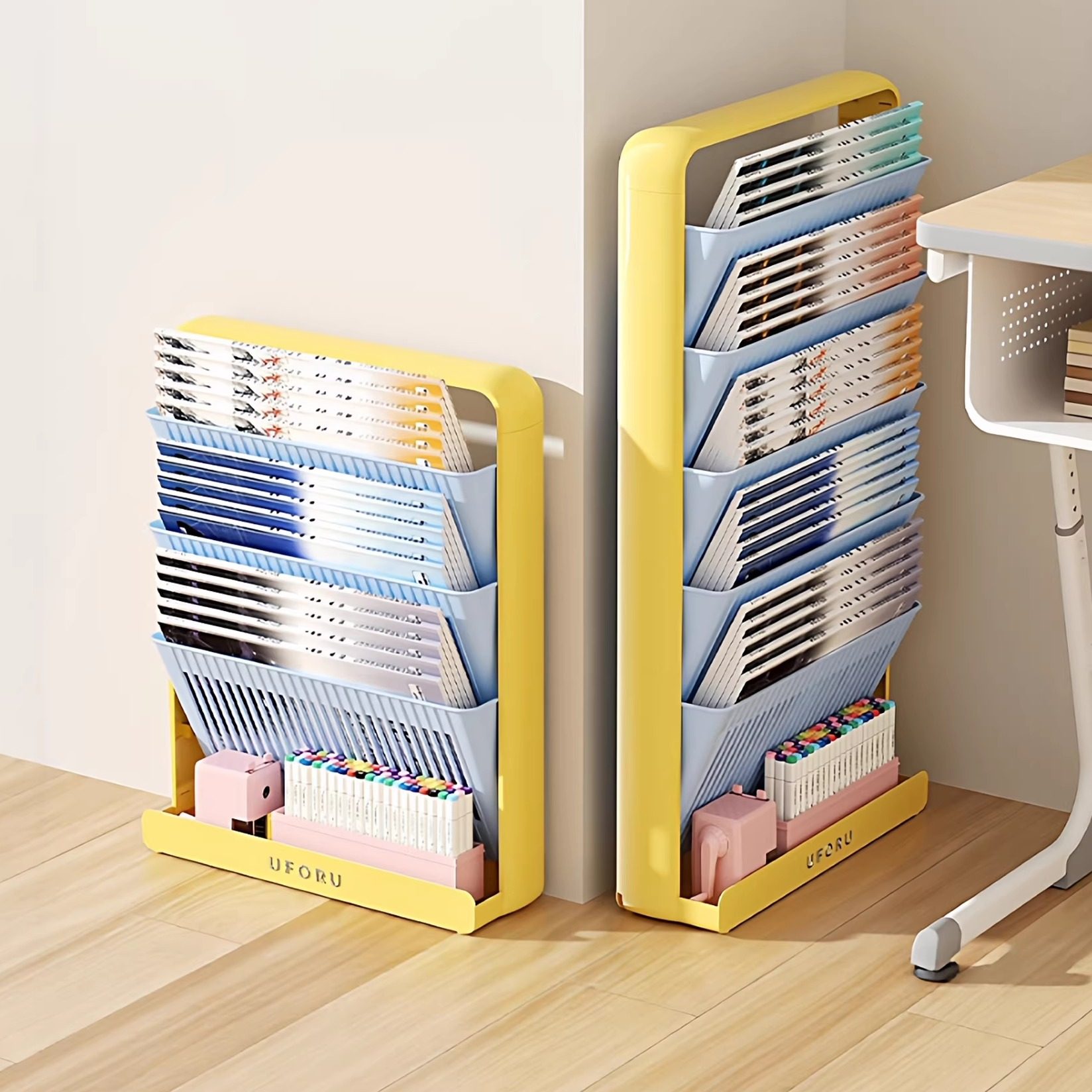 夹缝立体书架可移动置物架学生落地高中生教室书本书桌旁收纳架,收纳整理,书桌收纳置物架,淘宝优惠券,粉丝福利购,淘宝优惠卷