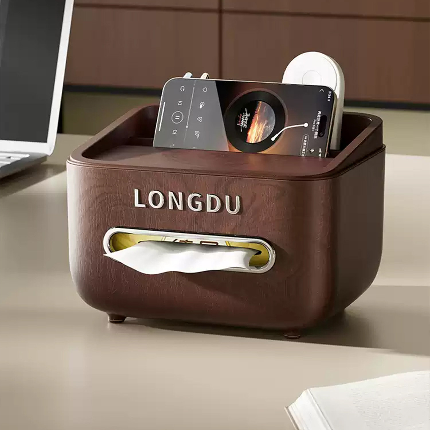 中古风纸巾盒家用2025新款客厅抽纸盒高档桌面遥控器高级感收纳盒,收纳整理,纸巾盒,淘宝优惠券,粉丝福利购,淘宝优惠卷