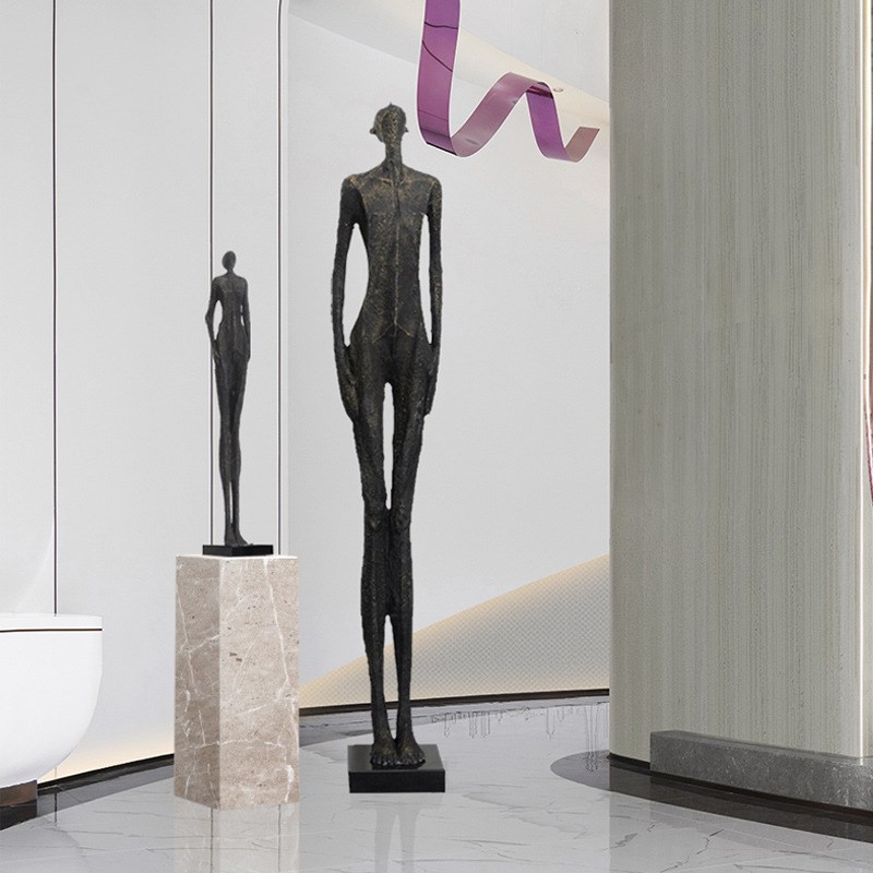 玻璃钢抽象人物雕塑酒店大堂售楼处别墅客厅大型橱窗落地艺术摆件