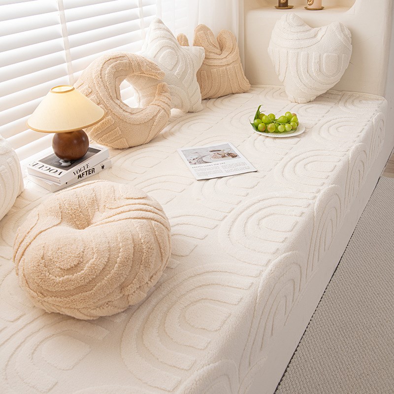 舒棉绒飘窗垫简约现代通用榻榻米垫秋冬毛绒卧室窗户台垫子可机洗