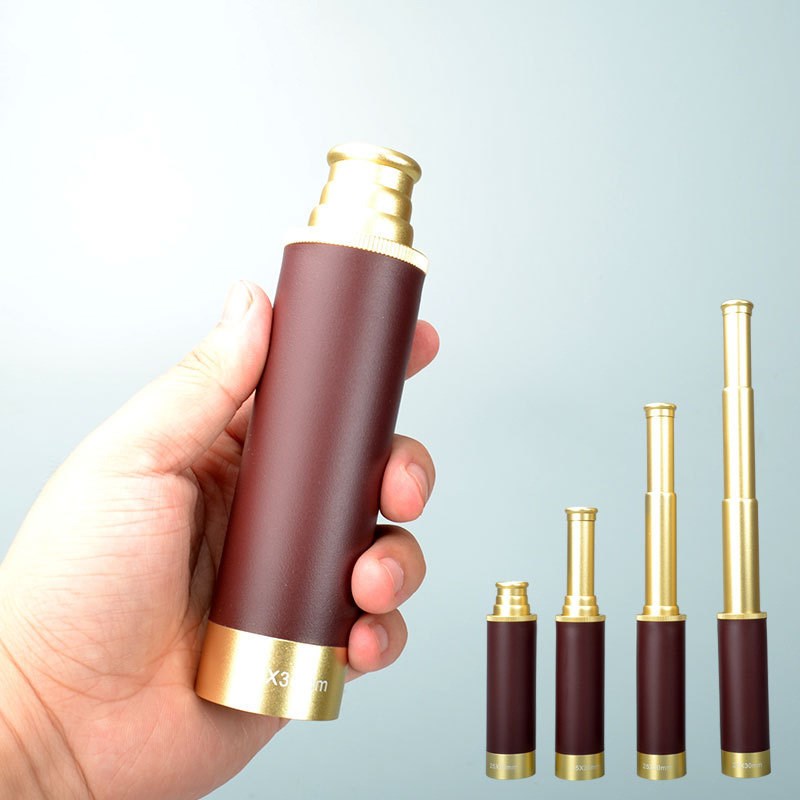 25x30 海盗望远镜 高倍袖珍 单筒望远镜 海盗镜带皮包礼品望远镜