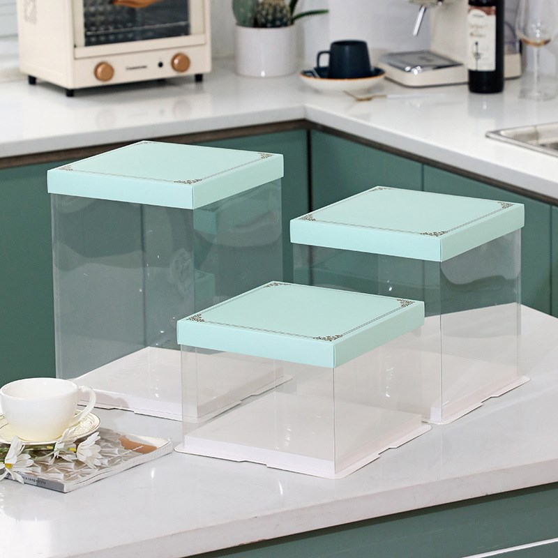 50套/整箱透明蛋糕盒子包装盒4寸6寸7寸8寸9寸10寸11寸12寸13寸