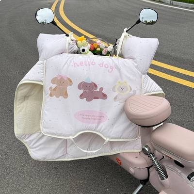 斑点狗电动车挡风被冬2025新款加厚加宽侧翼骑行电瓶摩托车防风罩