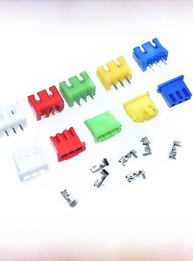 彩色XH2.54mm-2P3P4P5P 6P 直针座胶壳 红色黑色黄色蓝色绿色白色