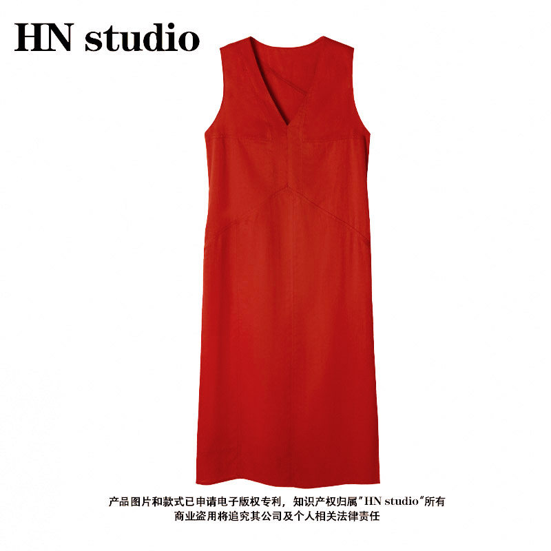 夏季显瘦时尚长裙薄款法式背心连衣裙慵懒气质长裙HN84003