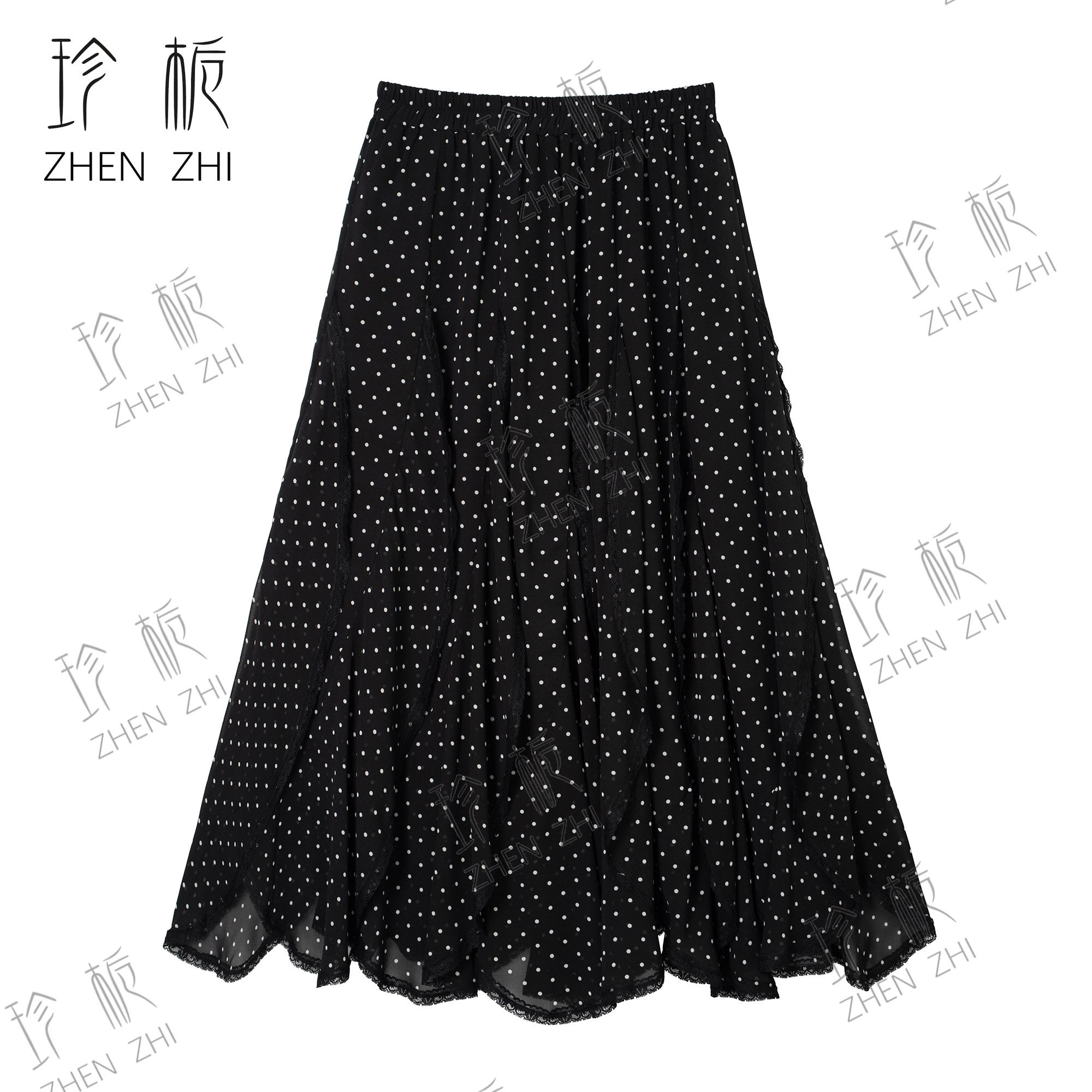26年夏季新款时尚休闲百搭显瘦波点A字半身裙HM1139