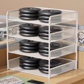 甄选文件收纳架金属多层铁质文件框架子公桌公用品大全文件夹整理