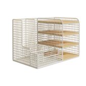 甄选公桌面置物架多层文件收纳架书立框档案分类文件夹学生小型书