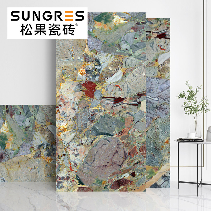哑光绿色大理石深色瓷砖客厅u地砖阳台厨房卫生间墙砖600*1200
