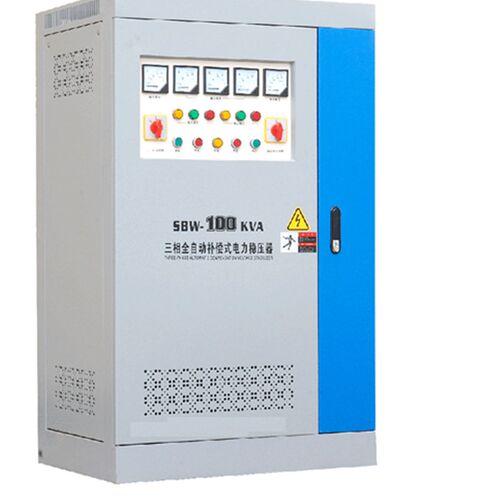 现货SBW1e00KVA三相全自动补偿电力稳压器100KW稳压范压304V-456V