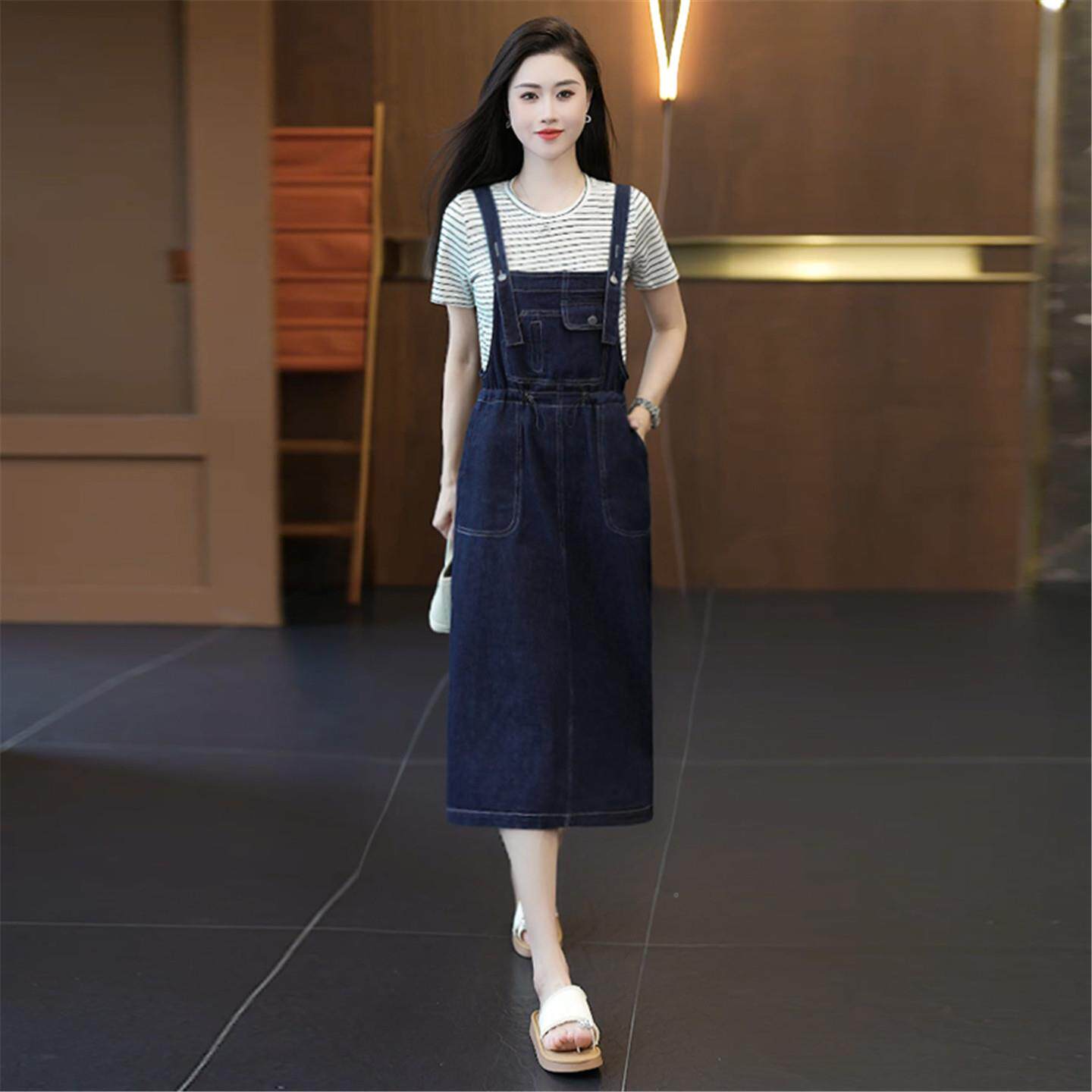 牛仔婴袋裙两件女春夏季抱新款时尚WCF--5C2收腰显瘦套减龄学装院