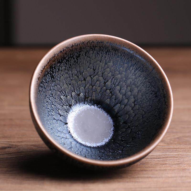 师江大月禅心油滴建手盏主人杯茶曜杯茶盏纯GIK全工天目变铁胎茶