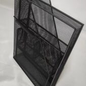 甄选文件架金属铁网简约桌面收纳架层公文件座文件架多功能组装 耐