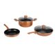 甄选金太太不粘锅家用炒锅煎锅汤锅三件套锅具套装 全套组合电磁炉