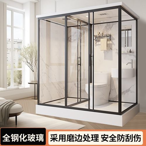 整体卫生间一体式淋浴房洗澡家用集成浴室农村酒店小户型室内蹲坑