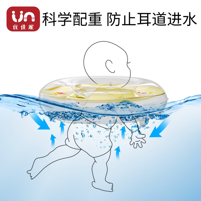 婴儿游泳圈脖圈新生儿宝宝幼儿泳圈颈圈洗澡项圈6个月0岁家用小孩