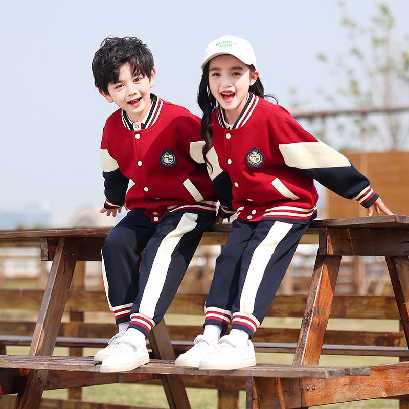 小学生校服套装春秋装三件套幼儿园园服夏天英伦风夏季款儿童班服