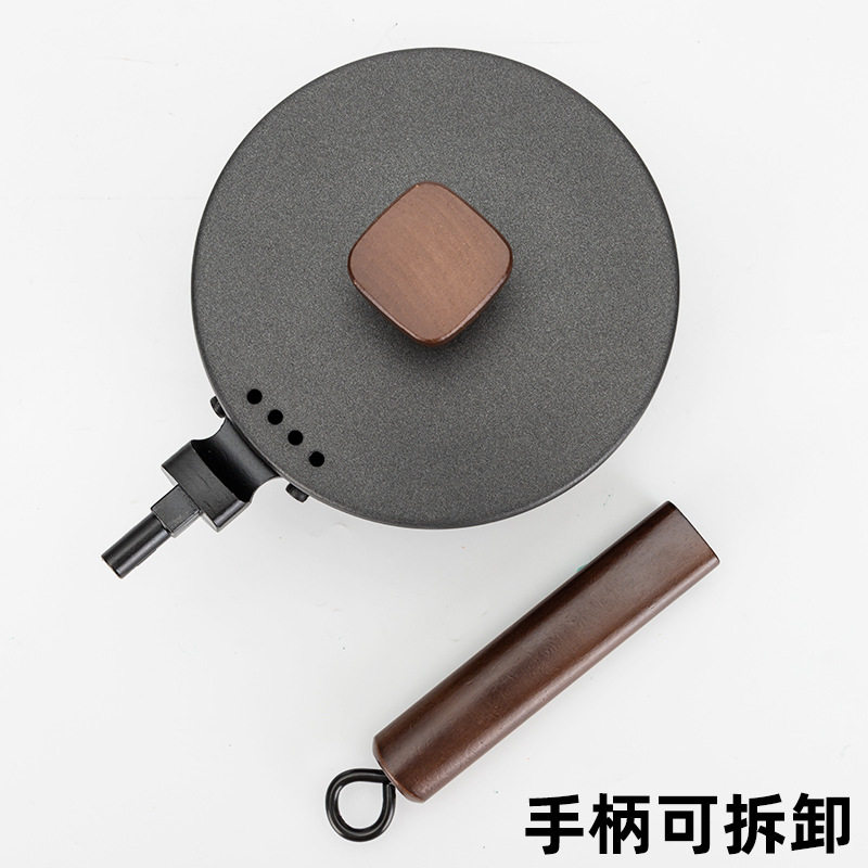 迷你小铁锅家用小号奶锅煮面锅油炸锅平底无涂层锅日式宝宝辅食锅