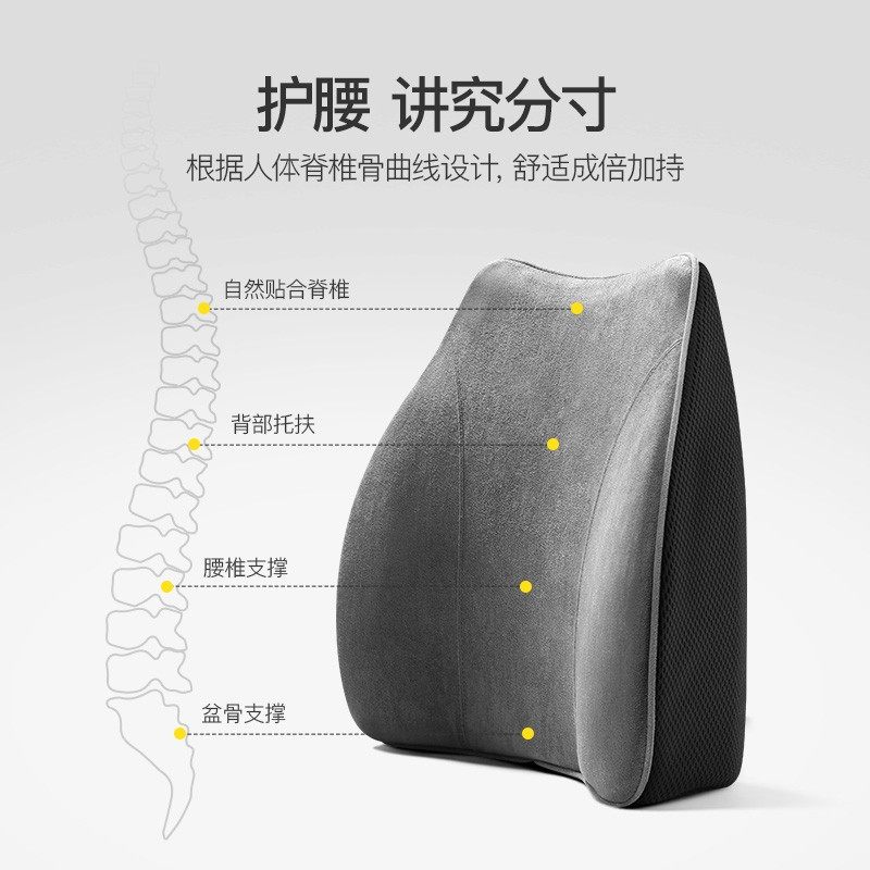 德体汽车腰靠驾驶座椅车载靠垫四季车用靠腰部久坐神器靠背护腰托