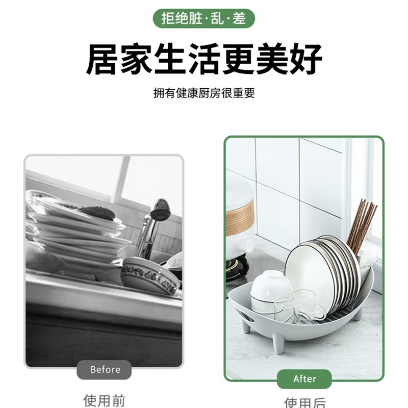碗架沥水架塑料单层厨房用品碗盆餐具置物架凉放碗碟收纳沥水架