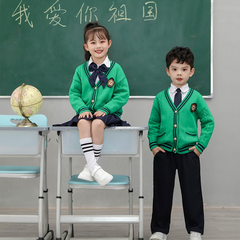 幼儿园园服春秋冬款英伦风小学生校服儿童运动会班服毛衣套装