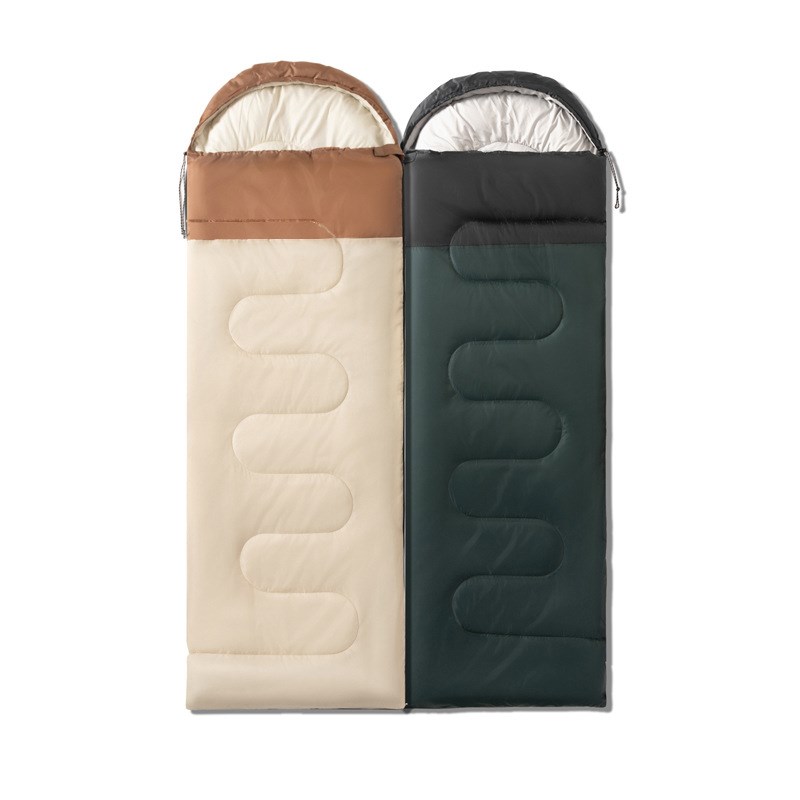 现货成人户外露营睡袋 带帽便携式可拼接单双人室内午休隔脏睡袋