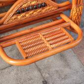 天然真藤老人午睡家用懒人摇摇椅藤椅成人阳台休闲躺椅编织椅客s^