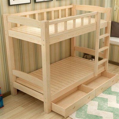 武汉市家用儿童实木双层床成人床双抽屉学生宿舍上下铺高低子母床