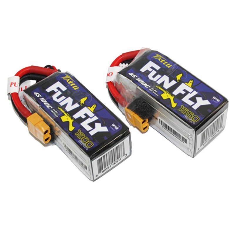 格氏FunFly4S14.8V1300 1550mAh100C航模飞机小四轴竞赛级锂电池