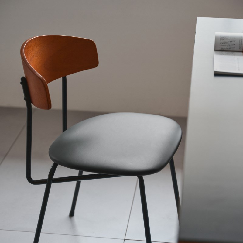 minimore余晖餐椅北欧日式复古轻奢实木软包家用餐桌椅靠背椅