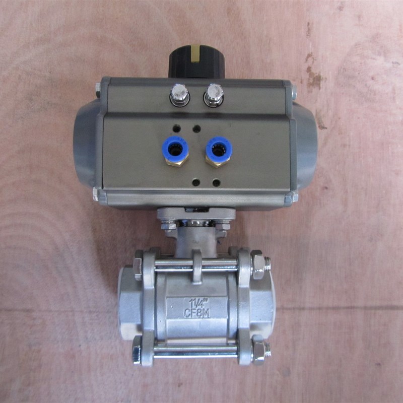 Q611F-16P 气动球阀 气动丝扣球阀 不锈钢气动球阀 DN15-DN100