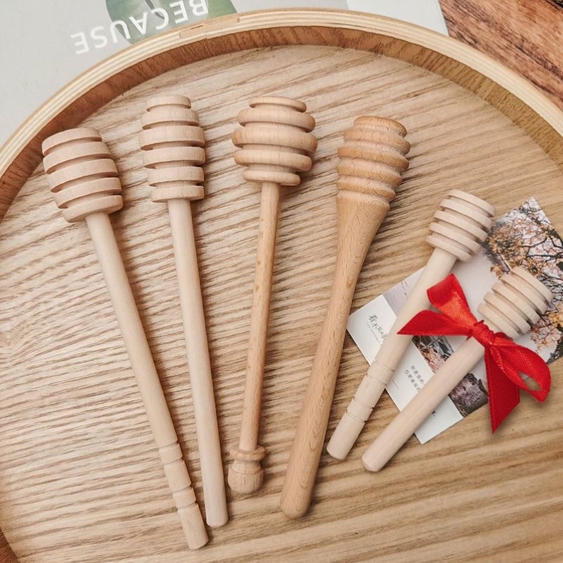 蜂蜜取用棒简约实木取蜜棒搅拌棒无漆木质喜蜜棒长日式取蜂蜜工具