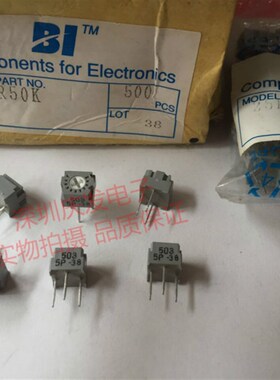 25PR50K进口美国BI 单圈顶调503灰白精密可调电阻50K代用GF063P1