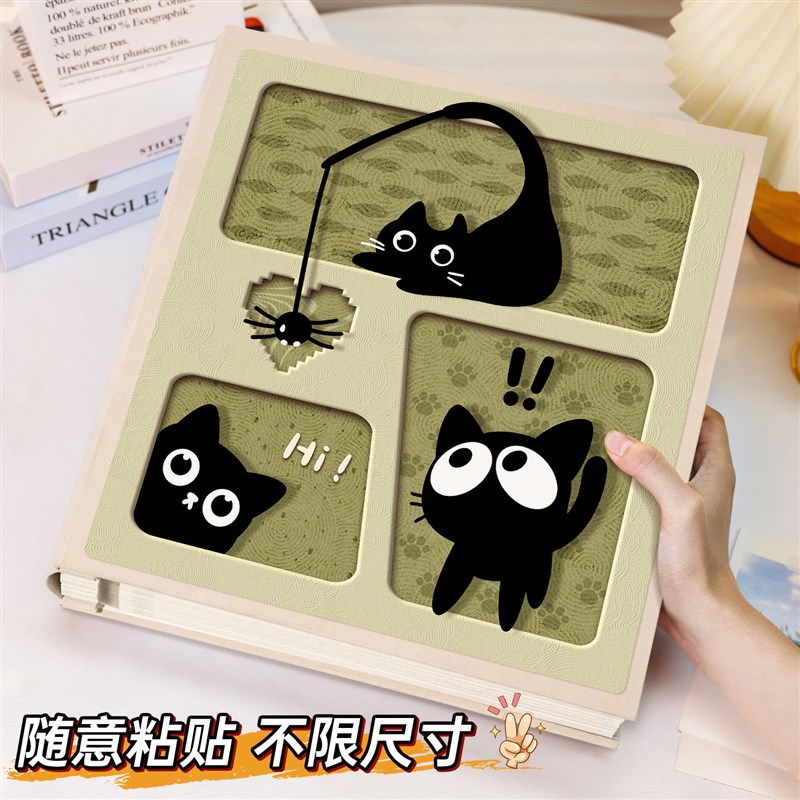 可爱覆膜相册diy自粘式家庭宝宝成长5寸6寸7照片收纳3寸手工影集