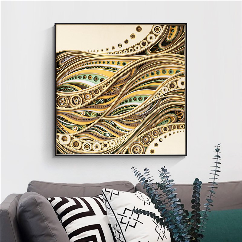 梯木叠雕抽象装饰画创意卧室墙面装饰挂件电视背景墙装饰现代简约