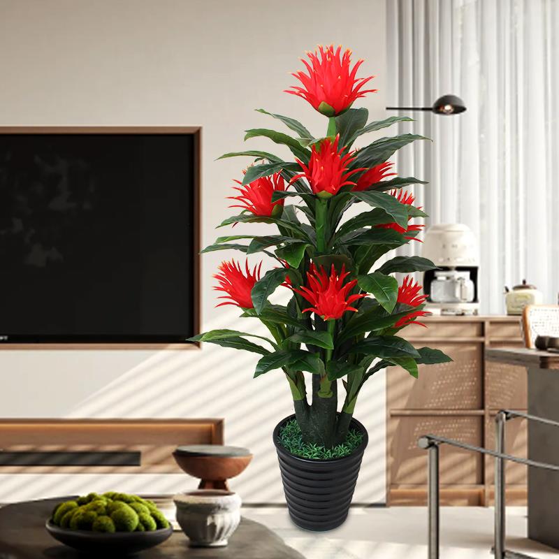 轻奢高端仿真鸿运当头盆栽假绿植摆件仿真花摆设客厅仿生植物盆景