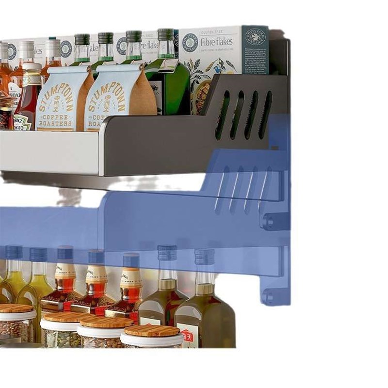 厨房微波炉置物架免打孔挂墙上放烤箱架子家用壁挂式收纳挂架支架