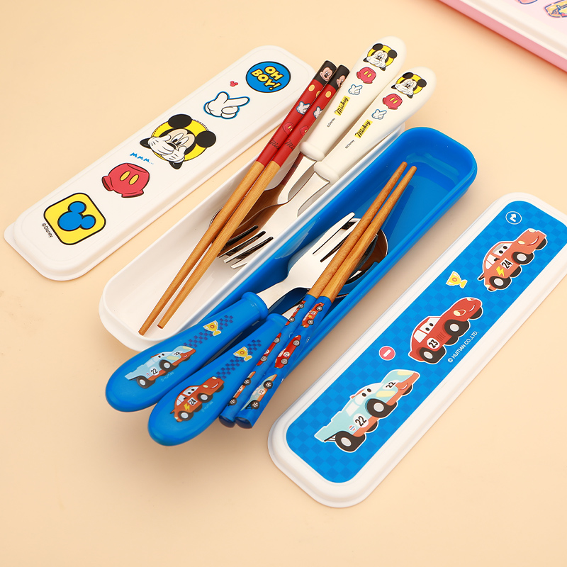 筷子勺子套装儿童不锈钢餐具三件套男孩便携小学生吃饭叉子