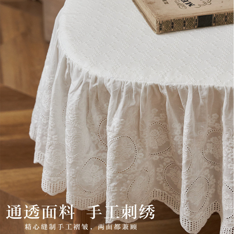法式蕾丝椅垫美式坐垫欧式餐椅垫高级感定制纯色少女拆洗凳子座垫