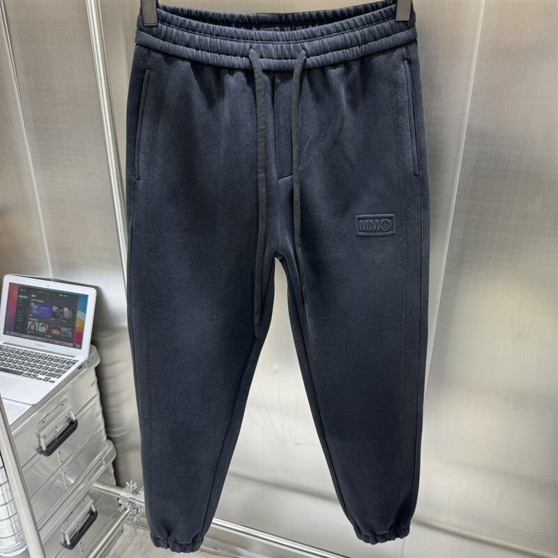 高克重 定制加厚面料 多次手工水洗锁色工艺 宽松束脚运动裤男裤