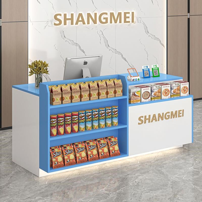 吧台收银台店铺小型柜台桌超市便利店货架展示架奶茶店前台接待台